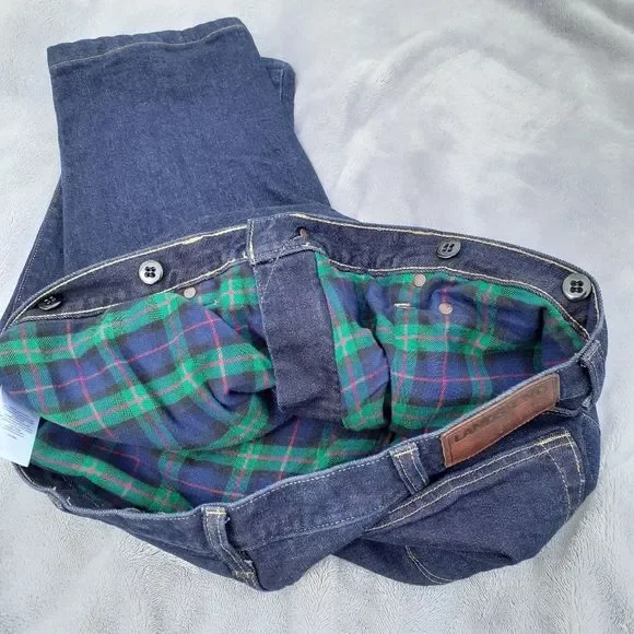 Lands' End Square Rigger Flannel Lined Men's Jeans Size 38, 26.25" Inseam NWOT - Picture 10 of 12